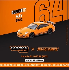 Tarmac X Minichamps 1:64 911 GT3 RS 997 Laranja