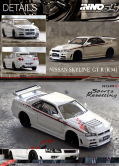 Inno64 1:64 Nissan GT-R R34 Ztune Branco