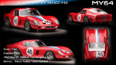 MY64 1:64 Ferrari 250 GTO Vermelho #46 S/N 3943GT 01Q2