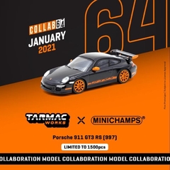 Tarmac X Minichamps 1:64 Porsche 911 GT3RS 997 Preto