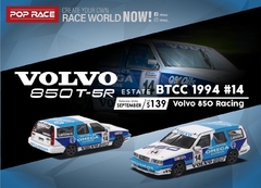 Pop Race 1:64 Volvo 850 Azul Corrida