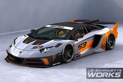 FuelMe 1:64 Aventador LBWK 700 GT EVO Cinza/Laranja