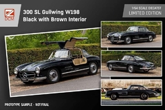 SINAL DCM 1:64 Mercedes Benz 300SL Gullwing w198 Preto