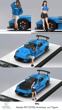 SINAL TPC 1:64 Mazda RX7 Azul (Com Figura)