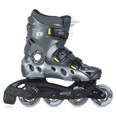 Patins Inline Recreação Traxart Spectro Cinza rodas 72mm abec 5