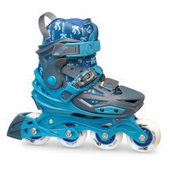 Patins Infantil Ajustável X-LIGHT Azul Rodas LED