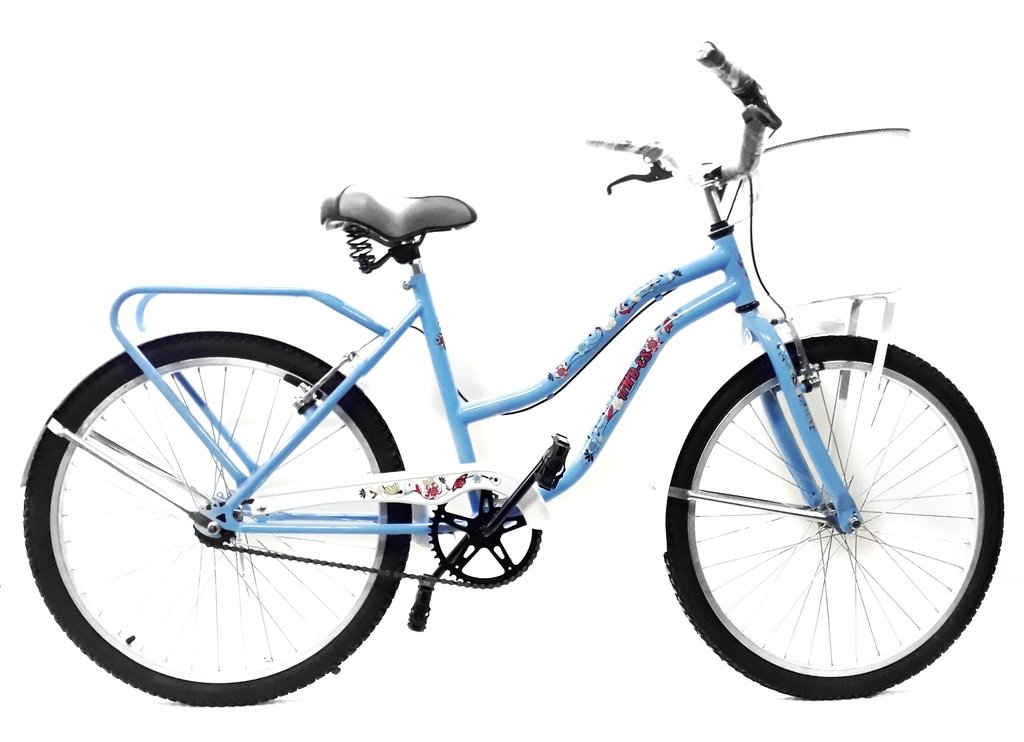 Bicicleta Blue Bike Rod 24 Full Paseo Dama C/canasto - Blue Bike