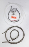 Jgo cable con forro de freno del/tras Alligator gris con funda interna y topes para MTB S-42010