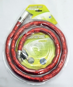 Candado Piton Eslinga Reforzada Tipo Moto 22 mm x 150 mm