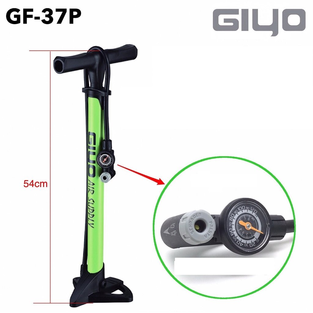 Inflador De Mano Bicicleta Giyo Gf-02 Doble Accion