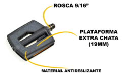 Pedal De Bicicleta wkns plat ancha Antideslizante Urbano fix mtb - comprar online