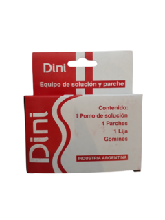 Kit de Solucion Dini 4 parches, Lija, Cemento y Gomines 10 ml