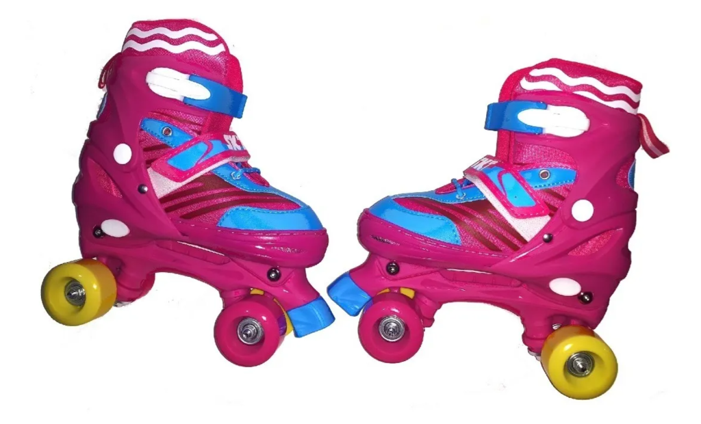 Patines Rollers Niñas 4 Ruedas Extensibles Proteccion Local