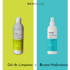 Biobellus Combo Limpieza e hidratacion: Gel Avena + Bruma Hialuronico