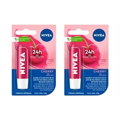 Nivea protector Labial Cereza Cherry Shine Labello x 2 unid.