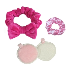 Kit Skincare - Vincha moño + 2 pads desmaquillantes + Scrunchie - comprar online