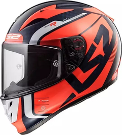 CASCO LS2 F323 ARROW CARBONO BLUE FLUO ORANGE