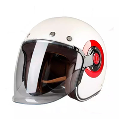 CASCO SMK JET CLASSIC WHITE/RED - comprar online