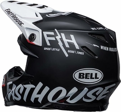 CASCO BELL MOTO-S9 FLEX FASTHOUSE FLEX CREW BLACK/WHITE - tienda online