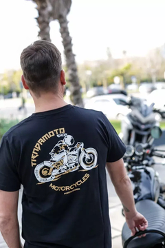 Remera Motorcycle Negro/Crema - comprar online