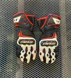 GUANTES DAINESE CARBON D1 LONG USADOS BLK/WHITE/RED TALLE XL