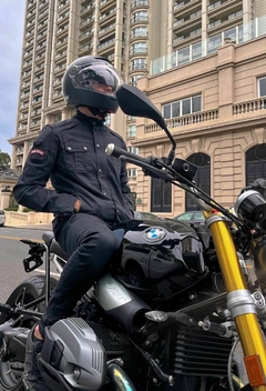 CAMPERA POST SCRIPT RACER BLACK