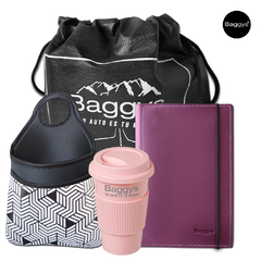 KIT 7 ROSA - Bolsa para Auto + Portadocumentos TRIP + Vaso Café