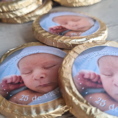 20 Medallones de chocolate personalizado