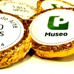 Monedas de chocolate personalizadas con logo corporativo