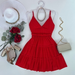 Vestido laise vermelho