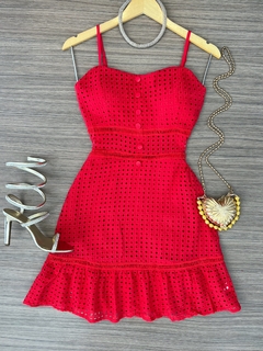 Vestido laise vermelho