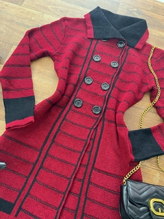 Sobretudo tricot mousse vermelho - comprar online