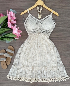 Vestido Búzios areia COD513