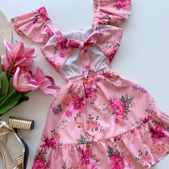 Vestido floral rosa - comprar online