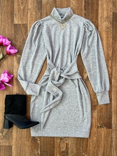 Vestido lãzinha cinza