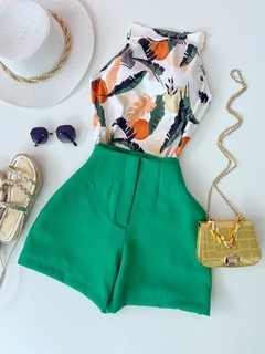 Shorts alfaiataria Zara Verde - comprar online