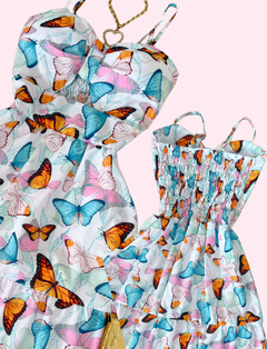 Vestido mídi borboletas - Glamix 