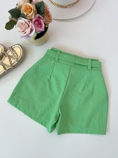 Saia/shorts linho Verde na internet