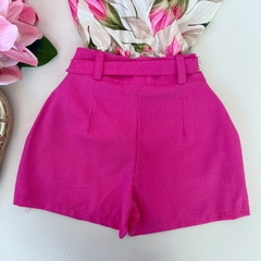 Saia/shorts linho Pink na internet