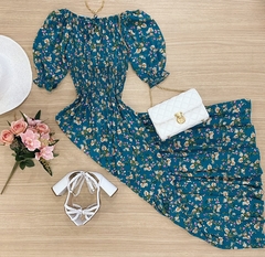 Vestido longo floral - loja online