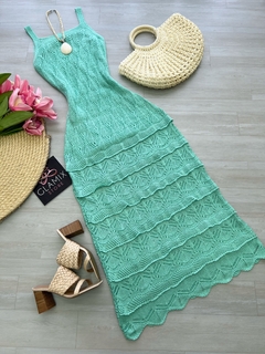 Vestido longo tricot