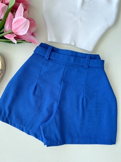 Saia/shorts linho azul - buy online