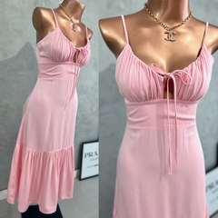 Vestido midi rosa - Glamix 