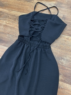 Vestido fenda preto - comprar online
