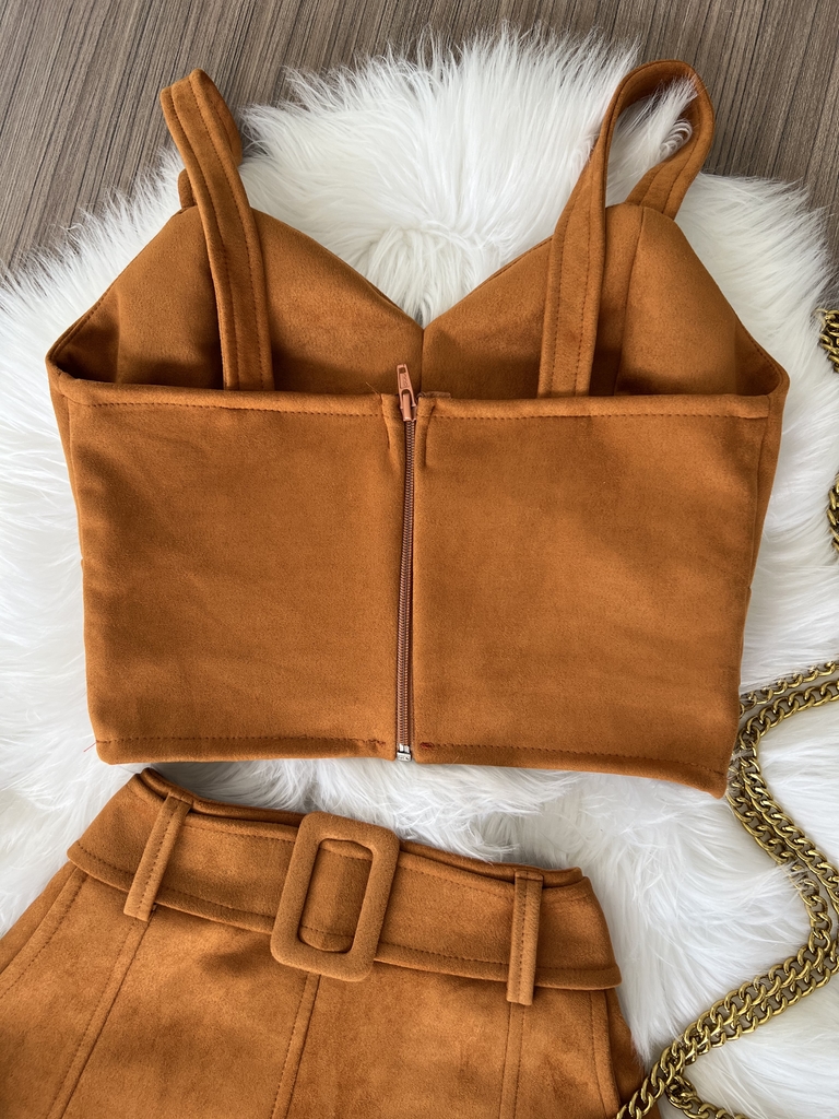 Cropped suede cheap