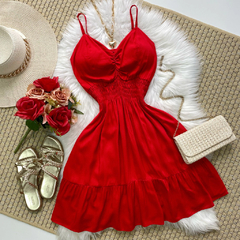 Vestido Lastex vermelho
