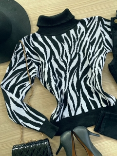 Blusa tricot zebra - comprar online