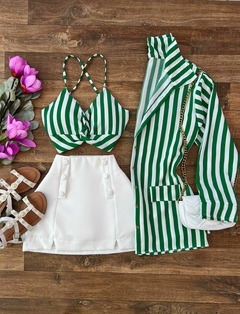 Conjunto Camisa e Cropped