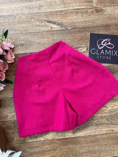 Saia/shorts Linho pink na internet