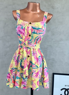 Vestido Botões estampado - Glamix 